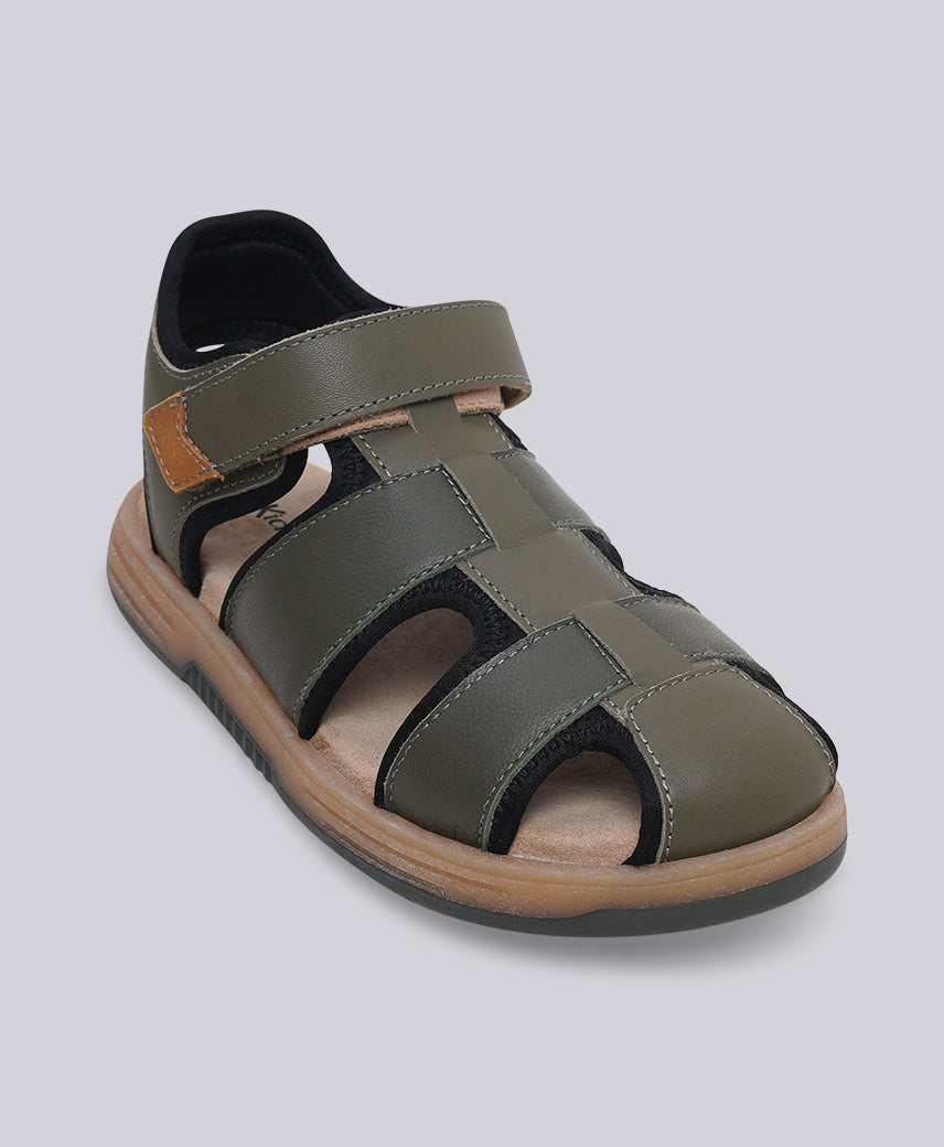 KICK JUMANGAP KHAKHI-GREEN Kids Boy Sandal