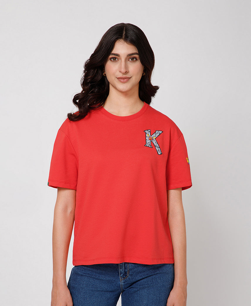 Kickers Women Red T-Shirts