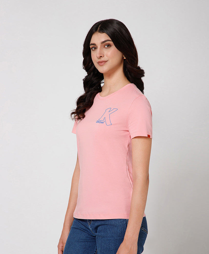 Kickers Women Pink T-Shirts