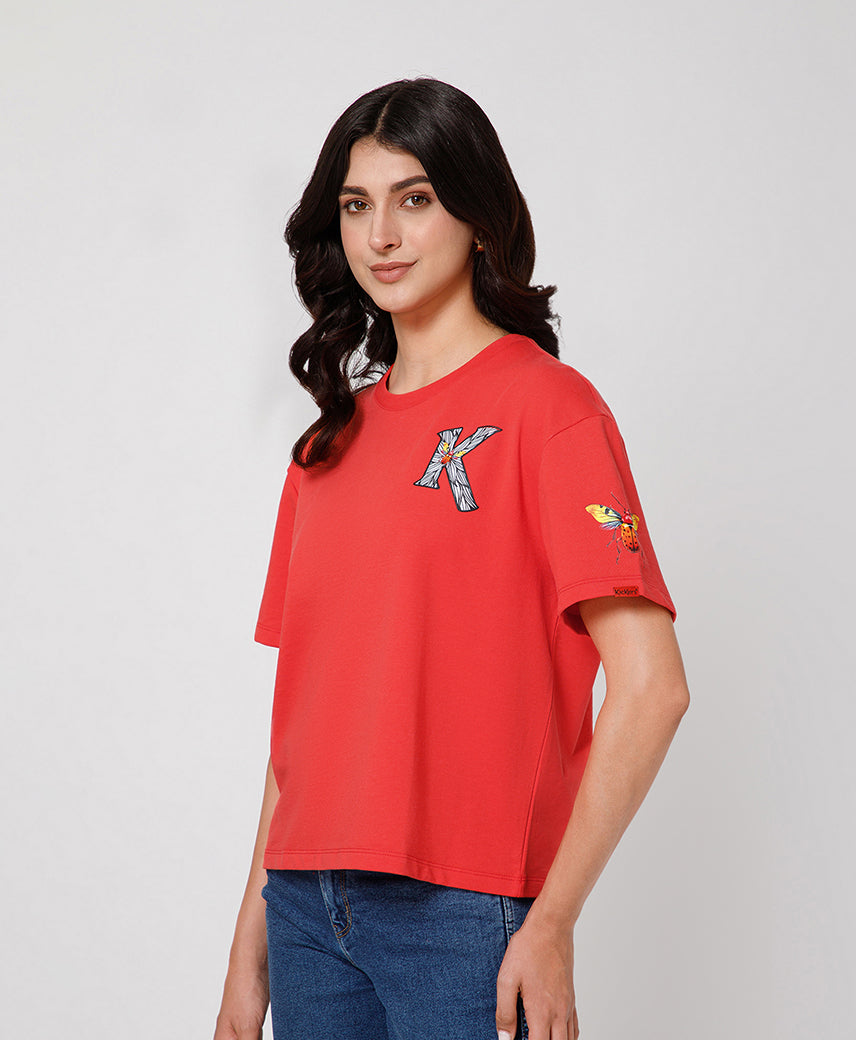 Kickers Women Red T-Shirts