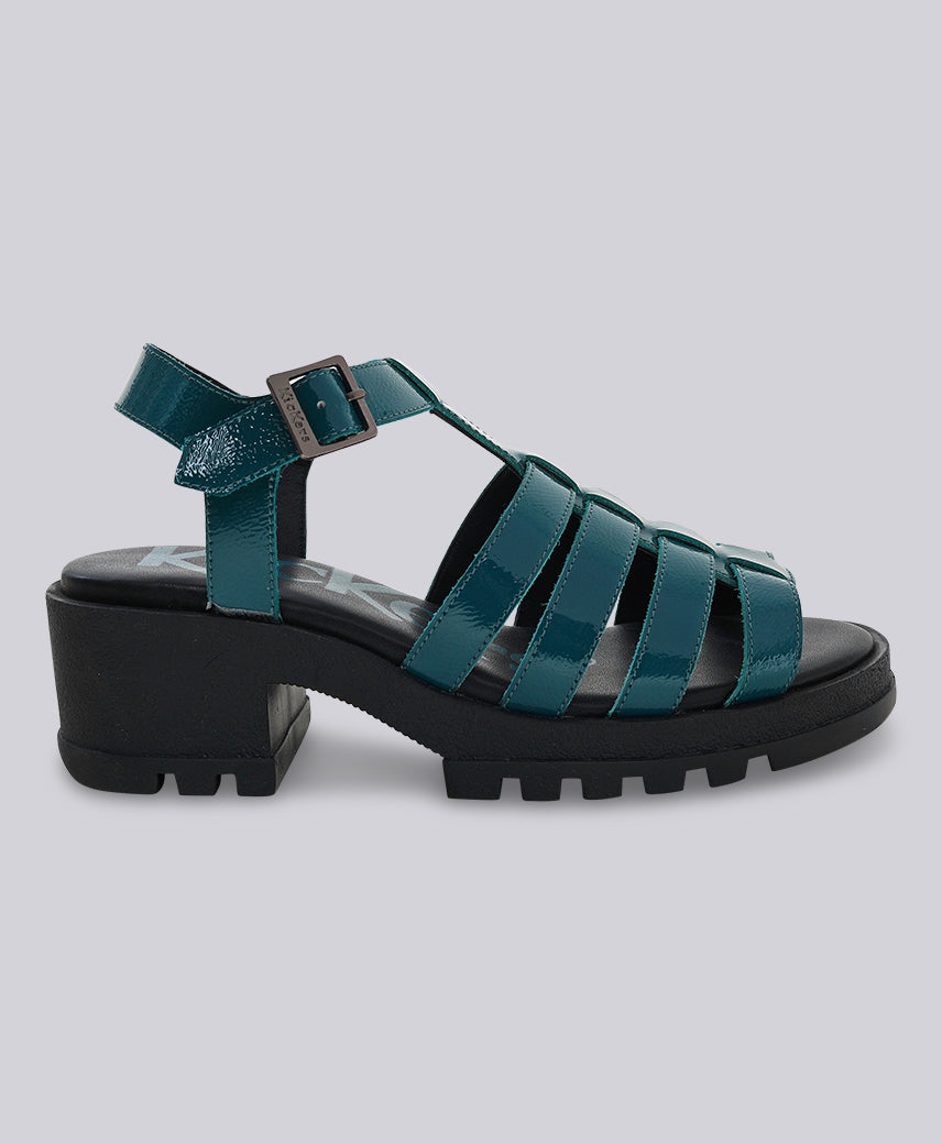 KICK Herika Green Patent Women Sandal