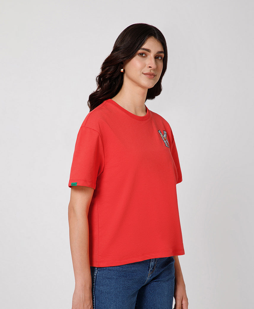Kickers Women Red T-Shirts