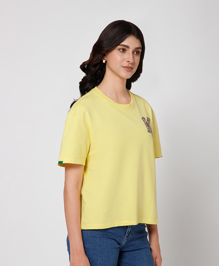 Kickers Women Yellow T-Shirts