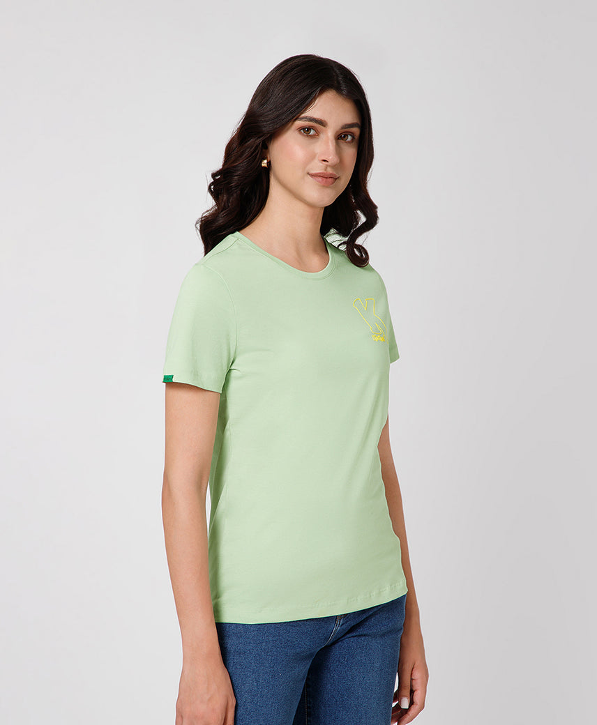 Kickers Women Green T-Shirts