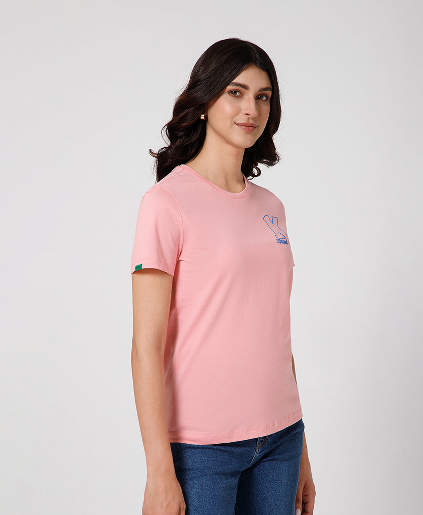 Kickers Women Pink T-Shirts