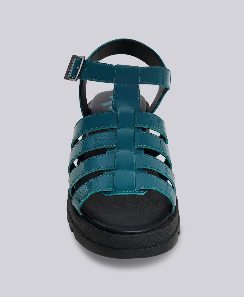 KICK Herika Green Patent Women Sandal