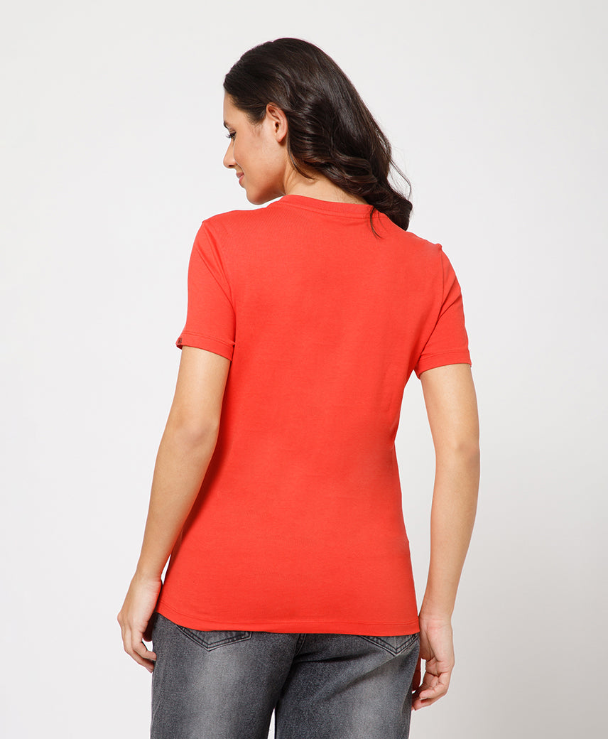 Kickers Women Red T-Shirts
