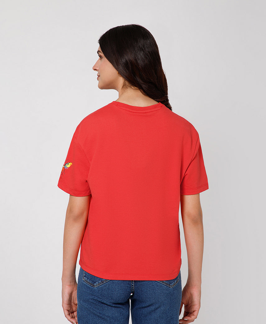 Kickers Women Red T-Shirts