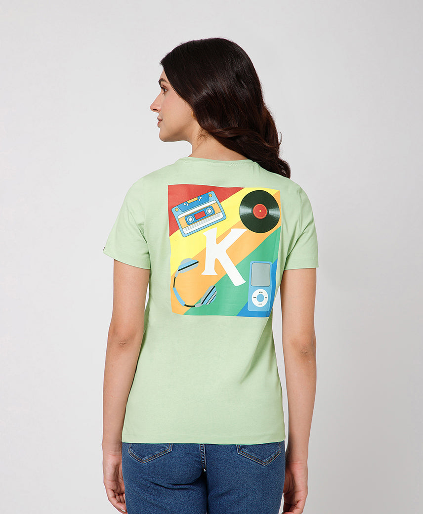 Kickers Women Green T-Shirts