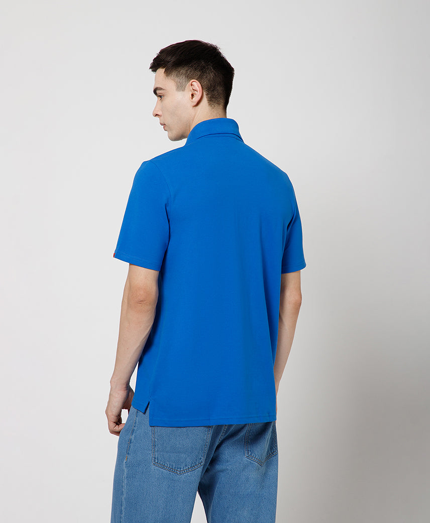 Kickers Men Blue Polo T-Shirt