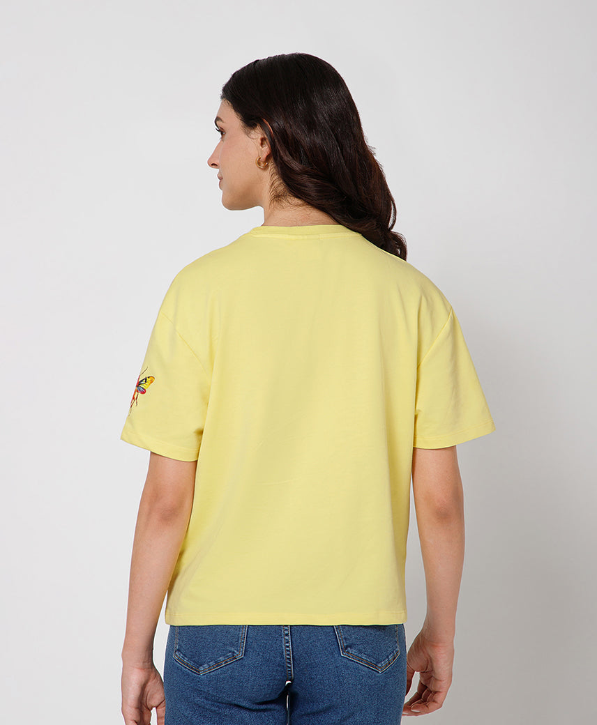 Kickers Women Yellow T-Shirts
