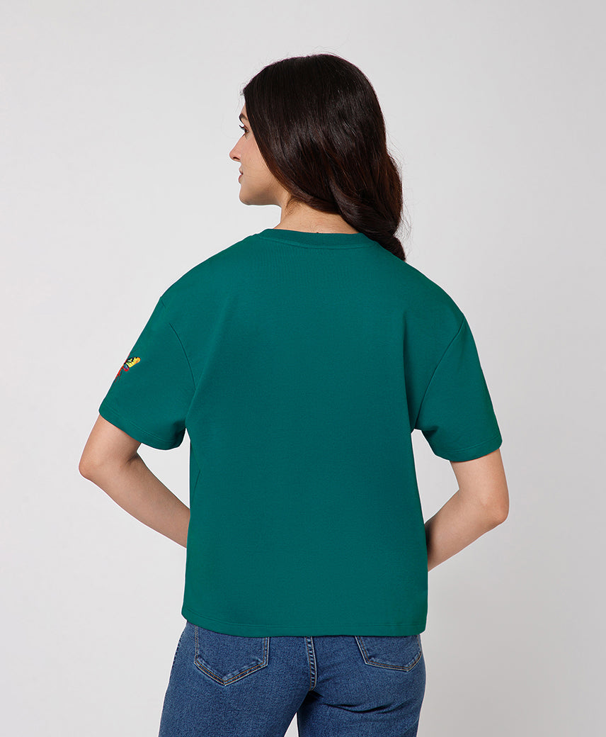 Kickers Women Green T-Shirts