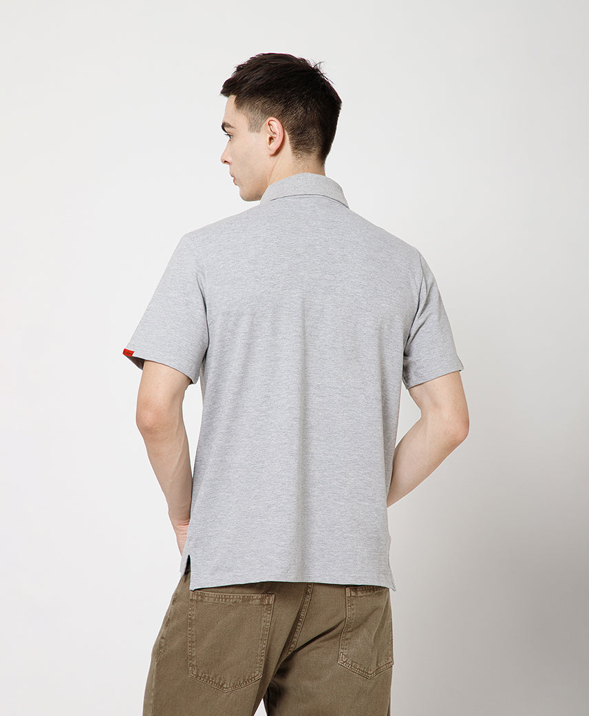 Kickers Men Grey Polo T-Shirt
