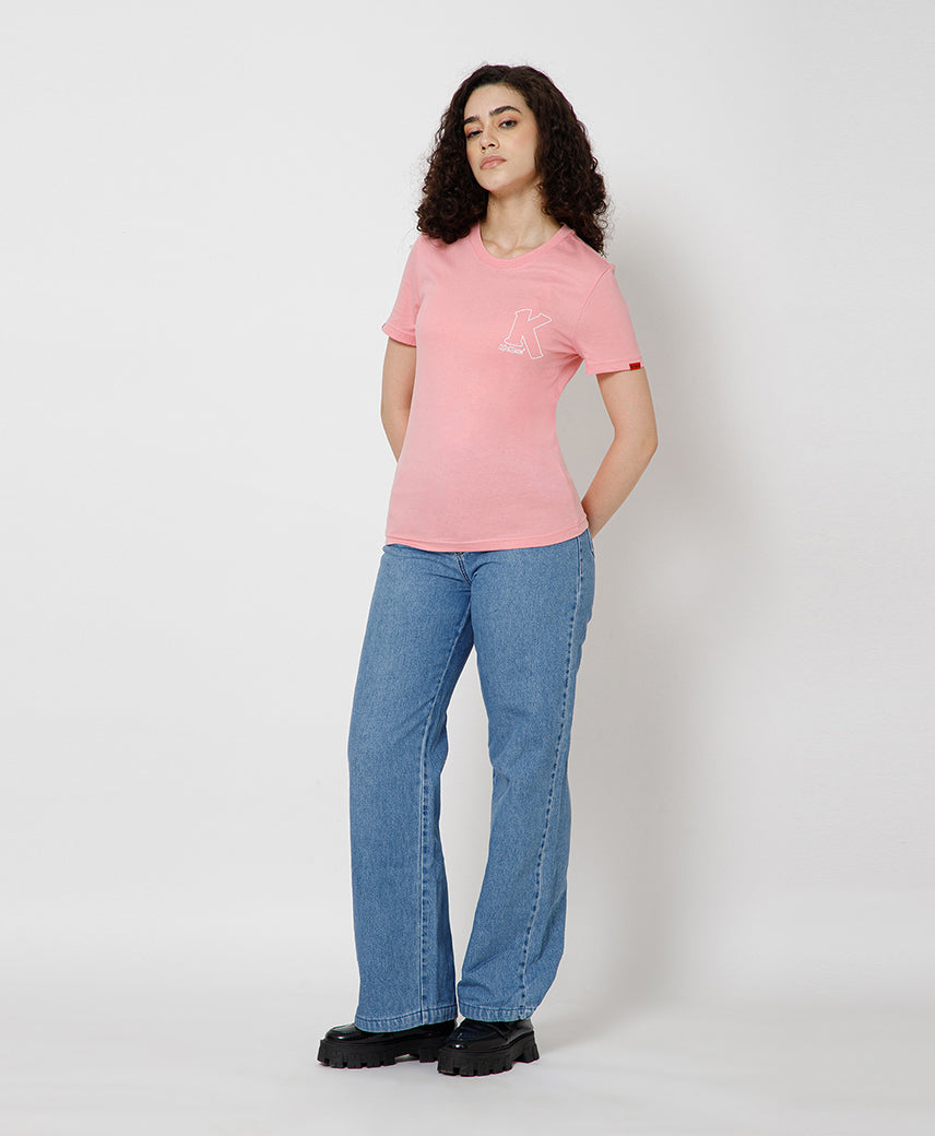 Kickers Women Pink T-Shirts