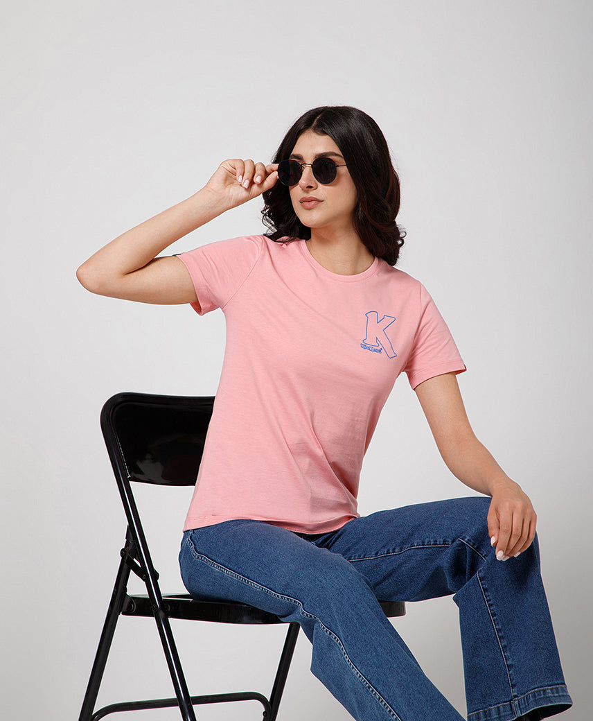 Kickers Women Pink T-Shirts