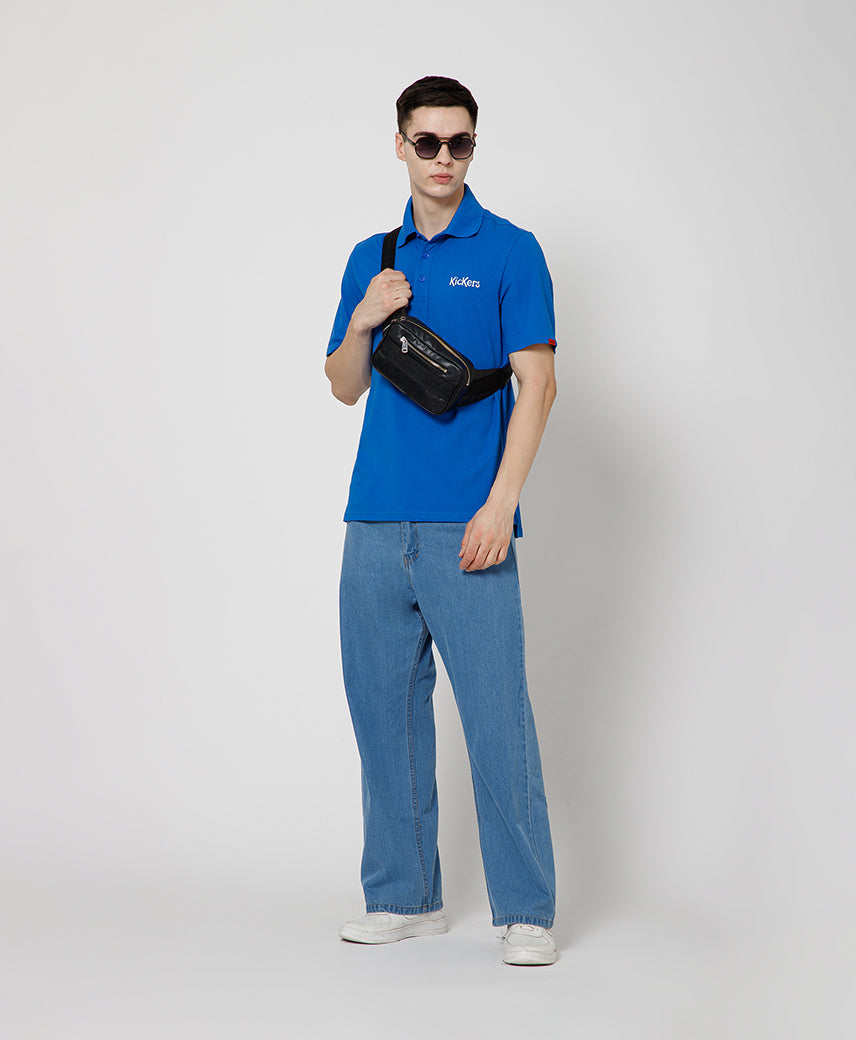 Kickers Men Blue Polo T-Shirt