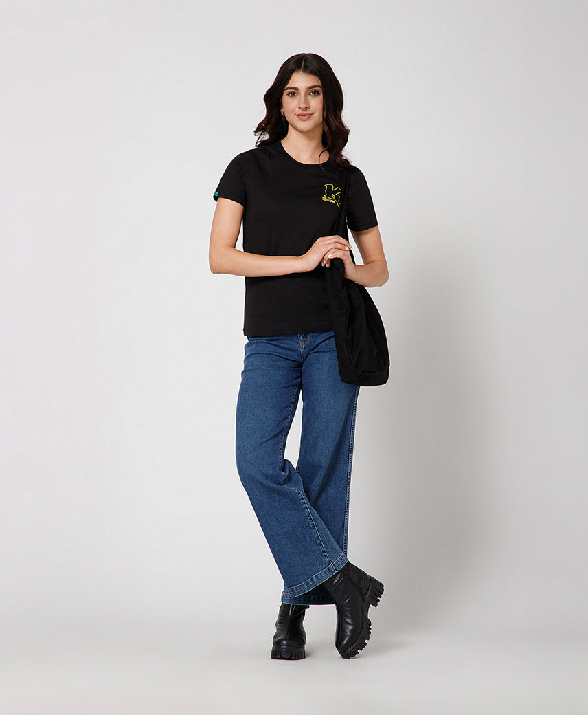 Kickers Women Black T-Shirts