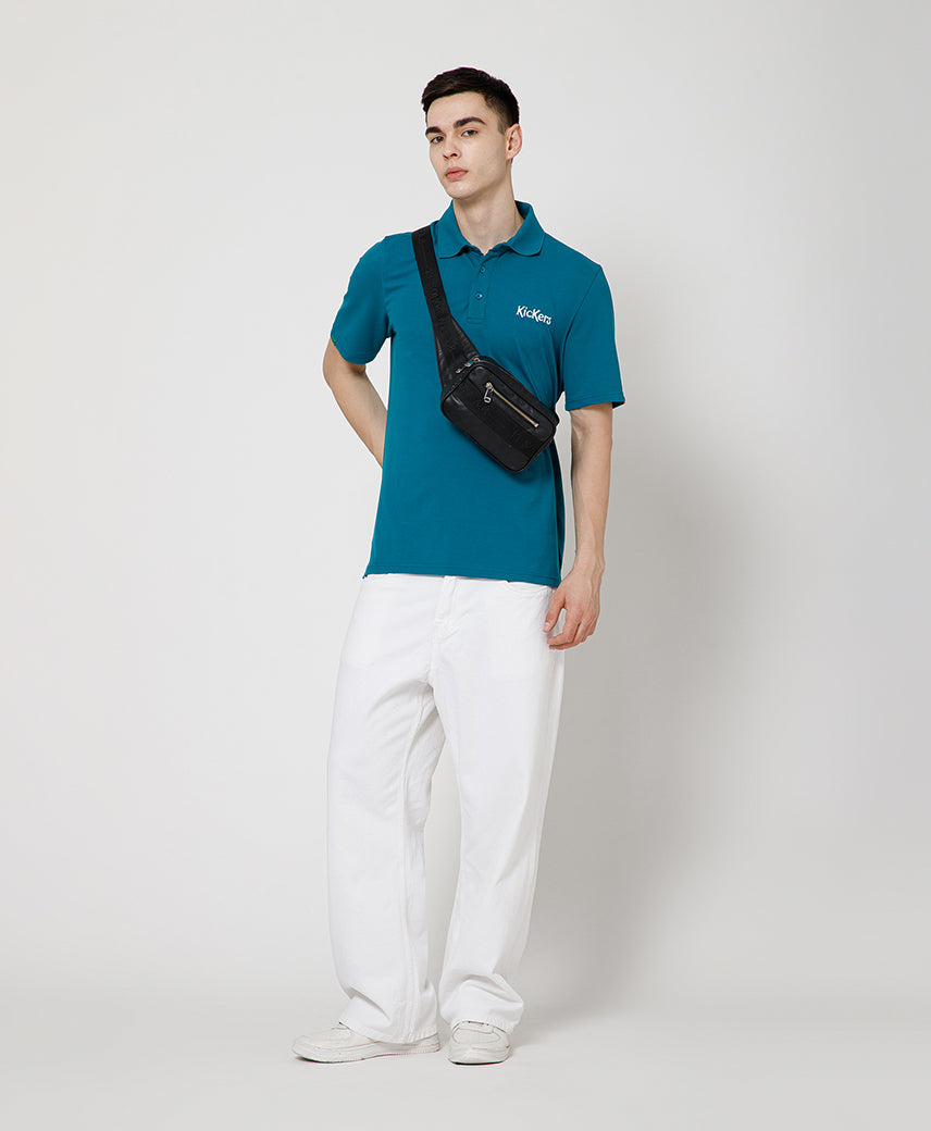Kickers Men Dark Green Polo T-Shirt