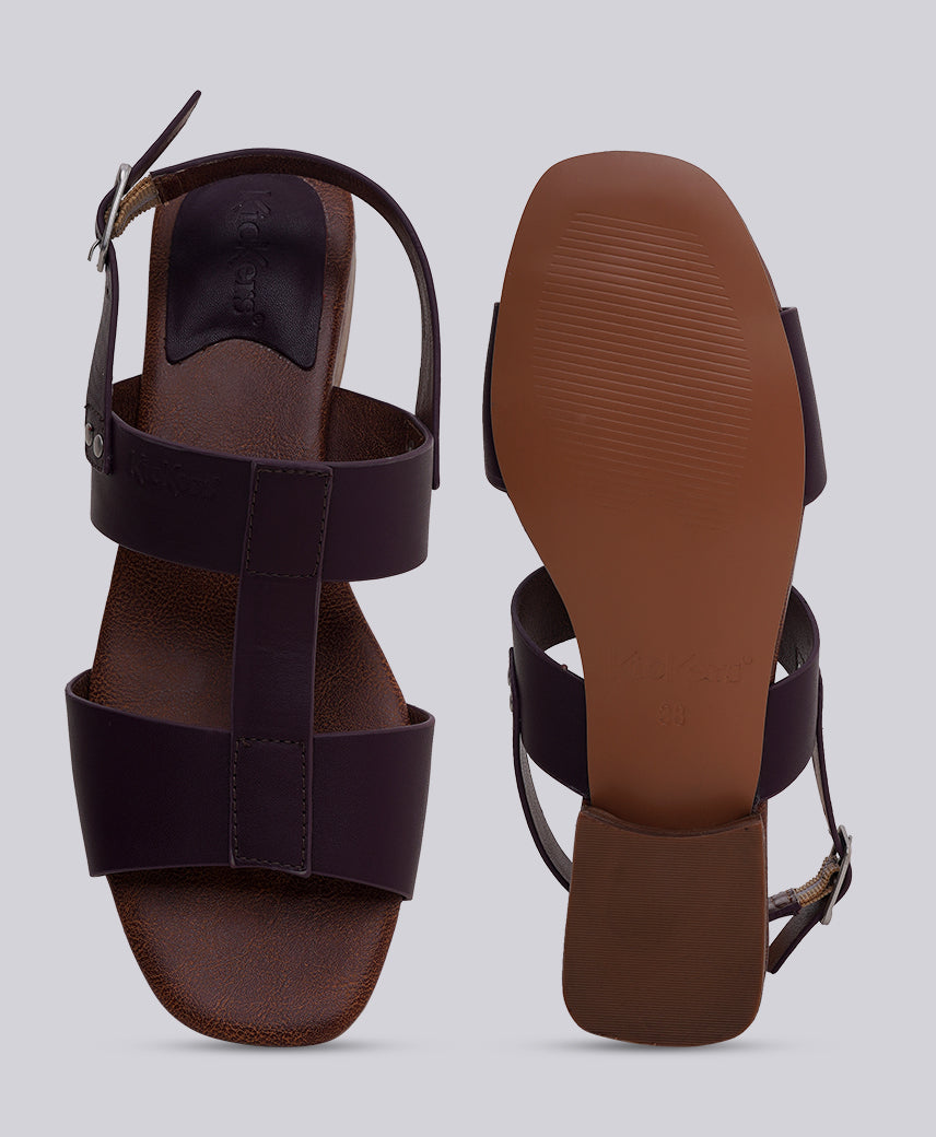 Kickers KICK BUCLY Burgandy Women Sandal