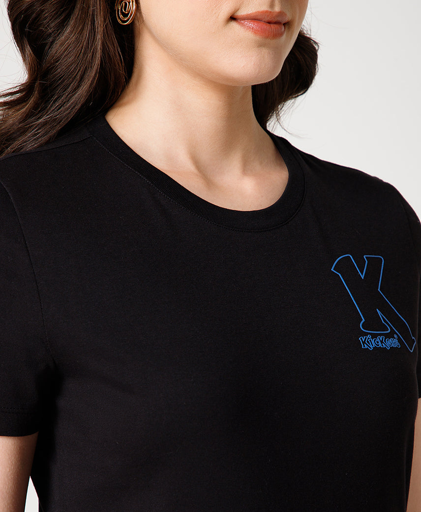 Kickers Women Black T-Shirts