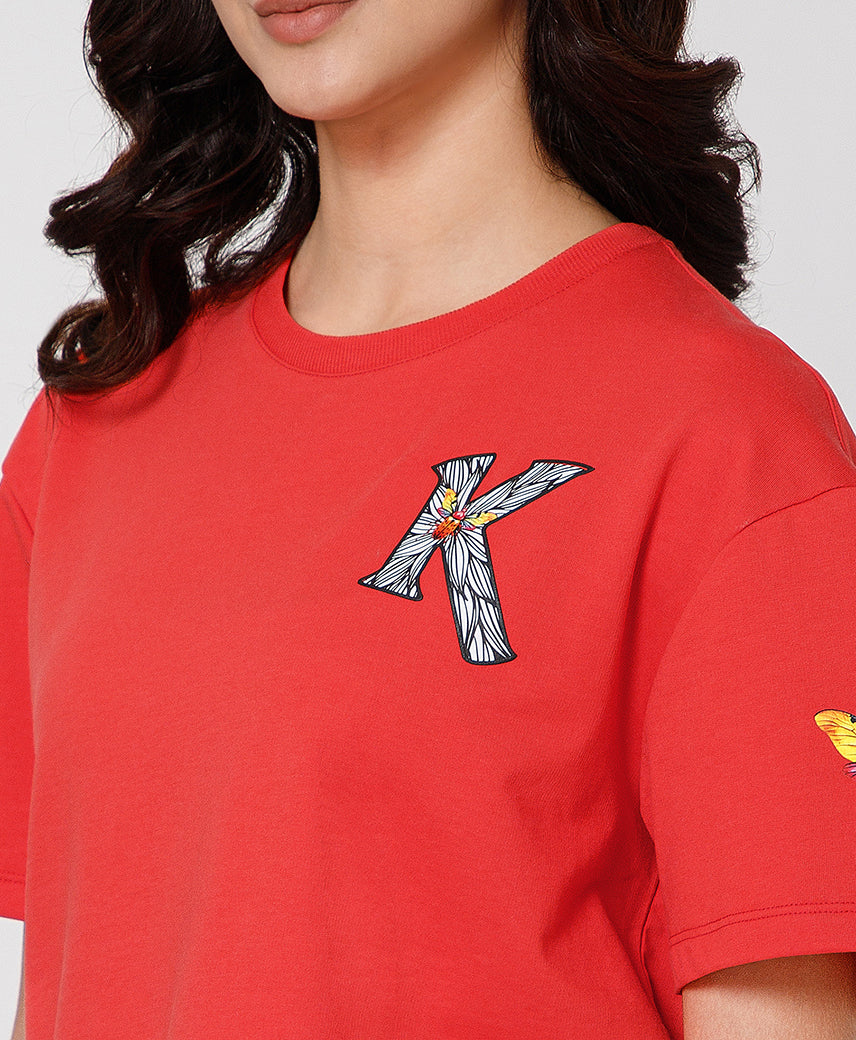 Kickers Women Red T-Shirts
