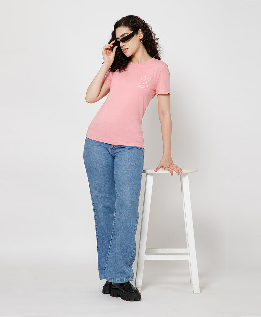 Kickers Women Pink T-Shirts
