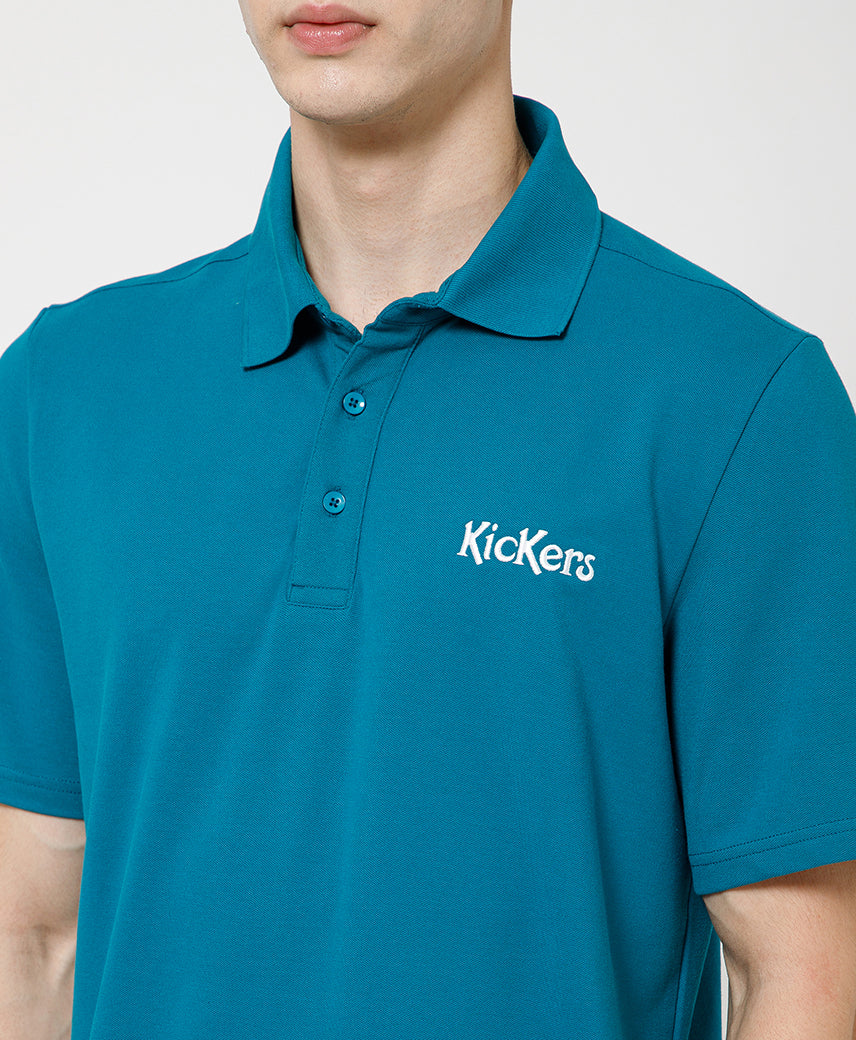 Kickers Men Dark Green Polo T-Shirt