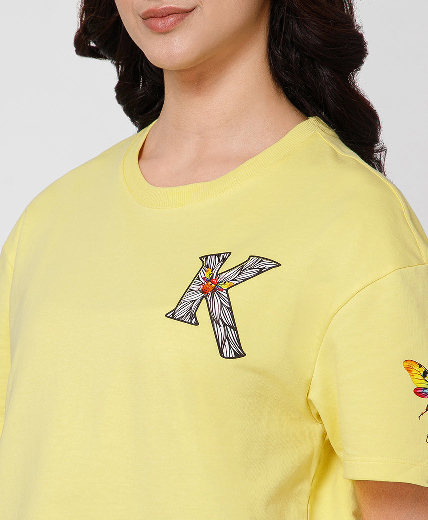 Kickers Women Yellow T-Shirts