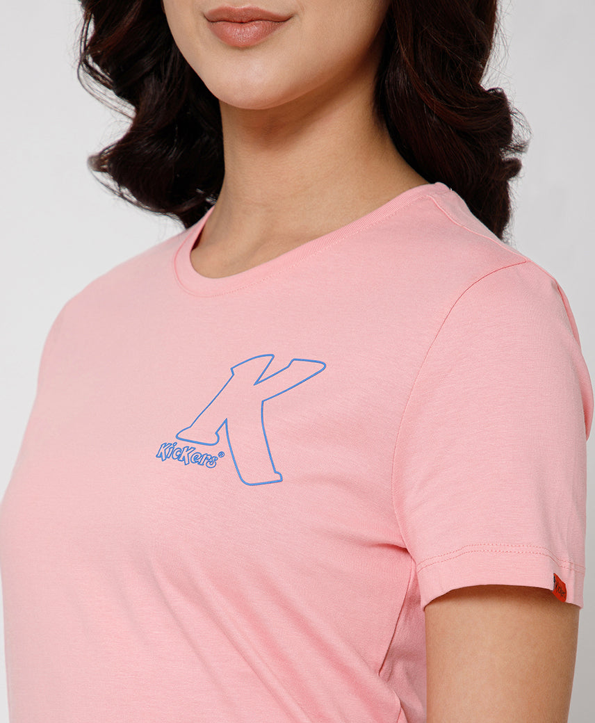 Kickers Women Pink T-Shirts