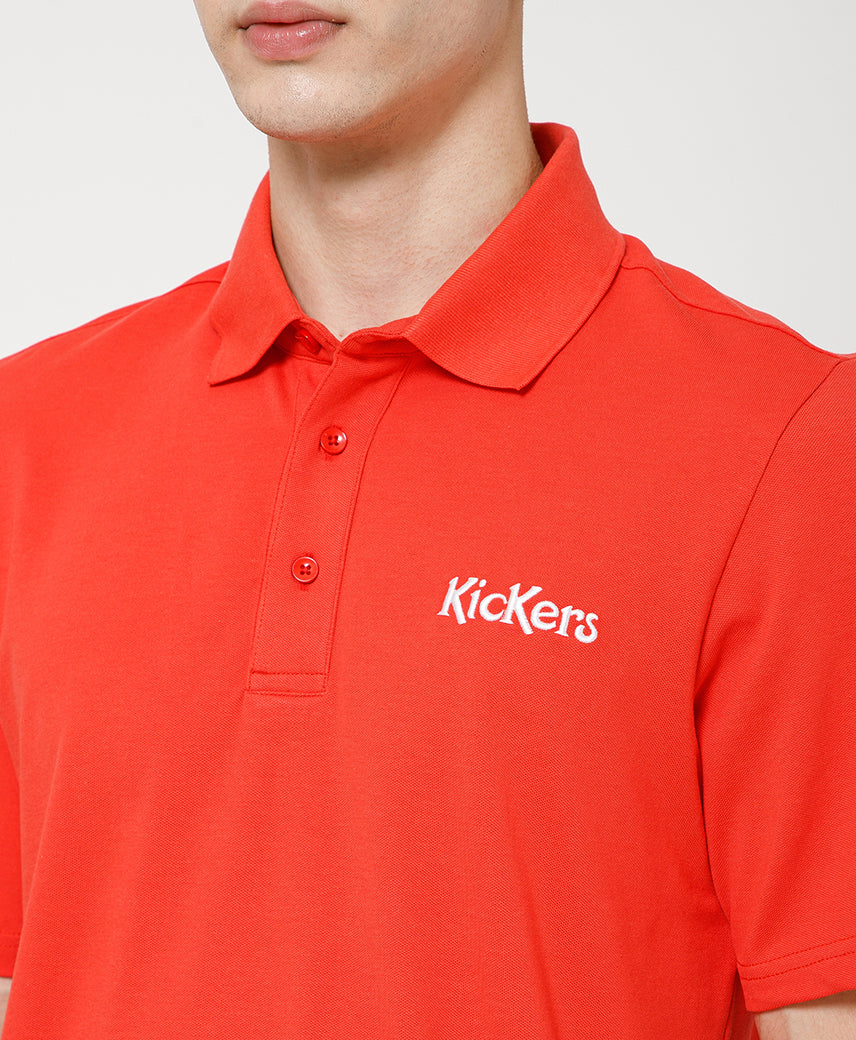 Kickers Men Red Polo T-Shirt