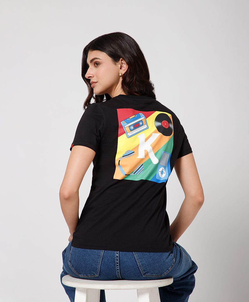 Kickers Women Black T-Shirts