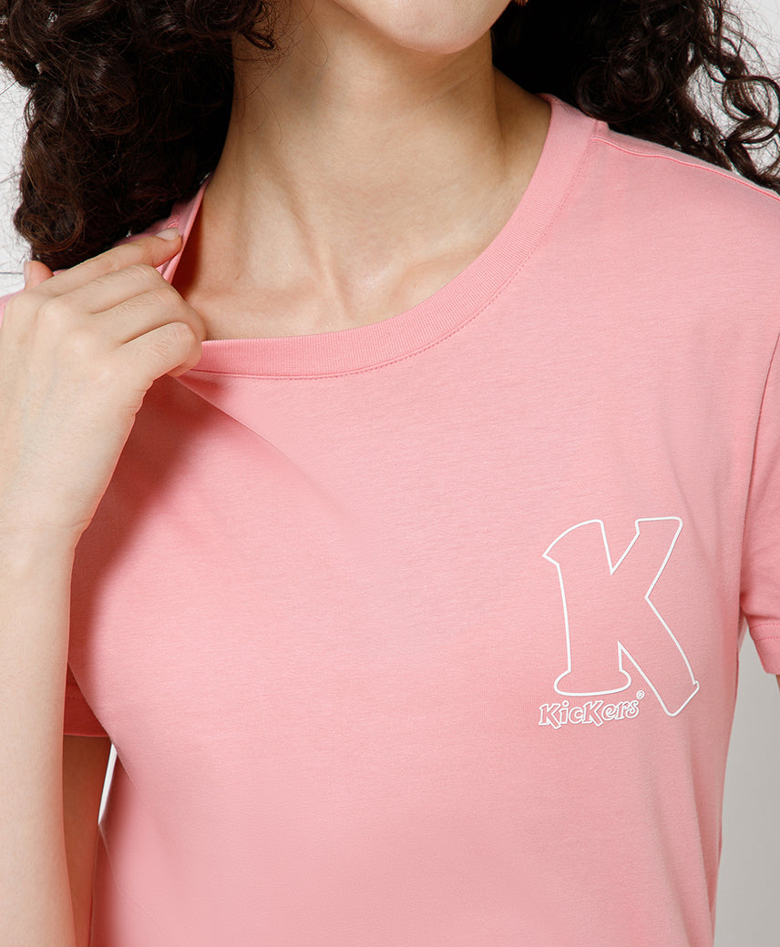 Kickers Women Pink T-Shirts