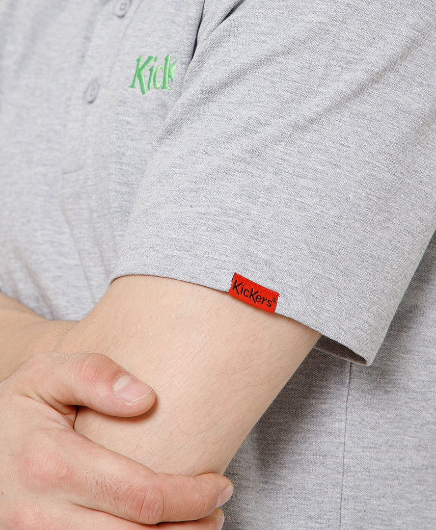 Kickers Men Grey Polo T-Shirt