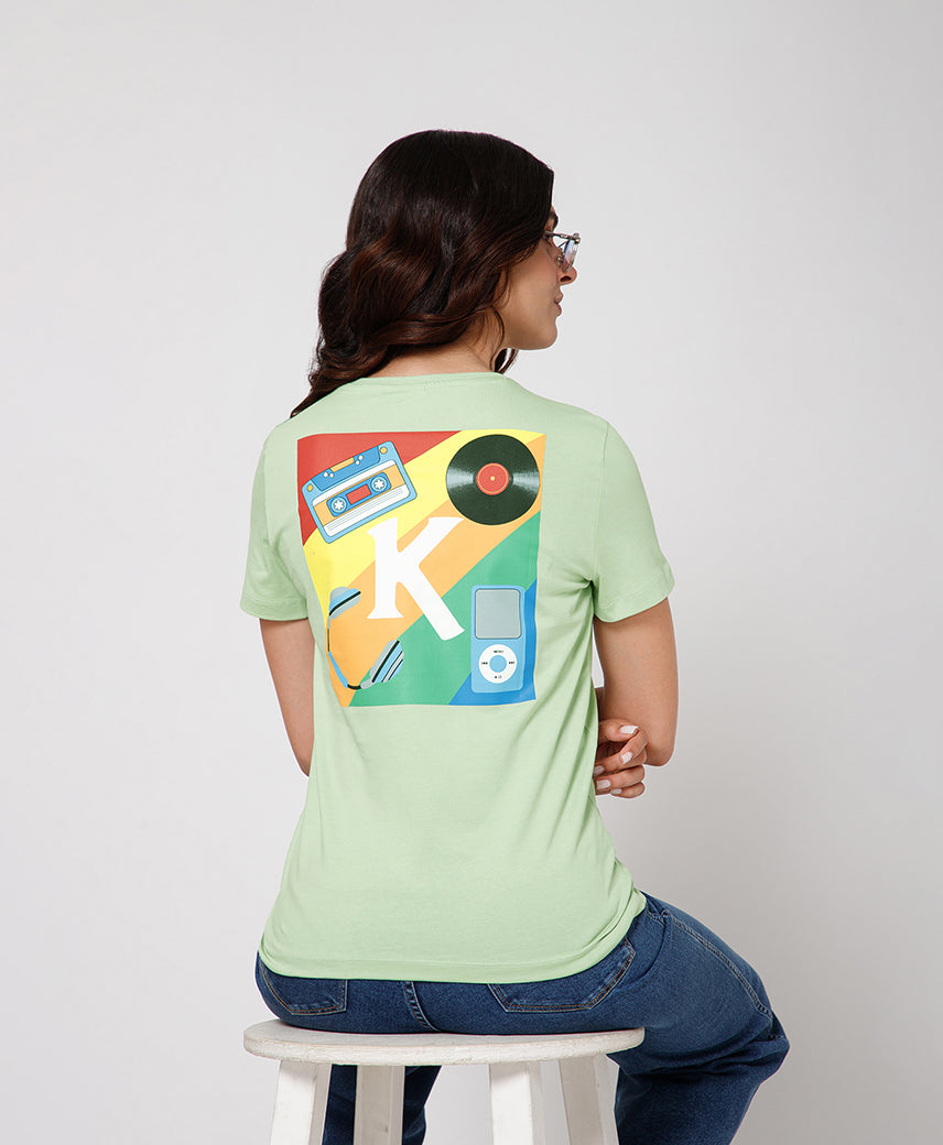 Kickers Women Green T-Shirts