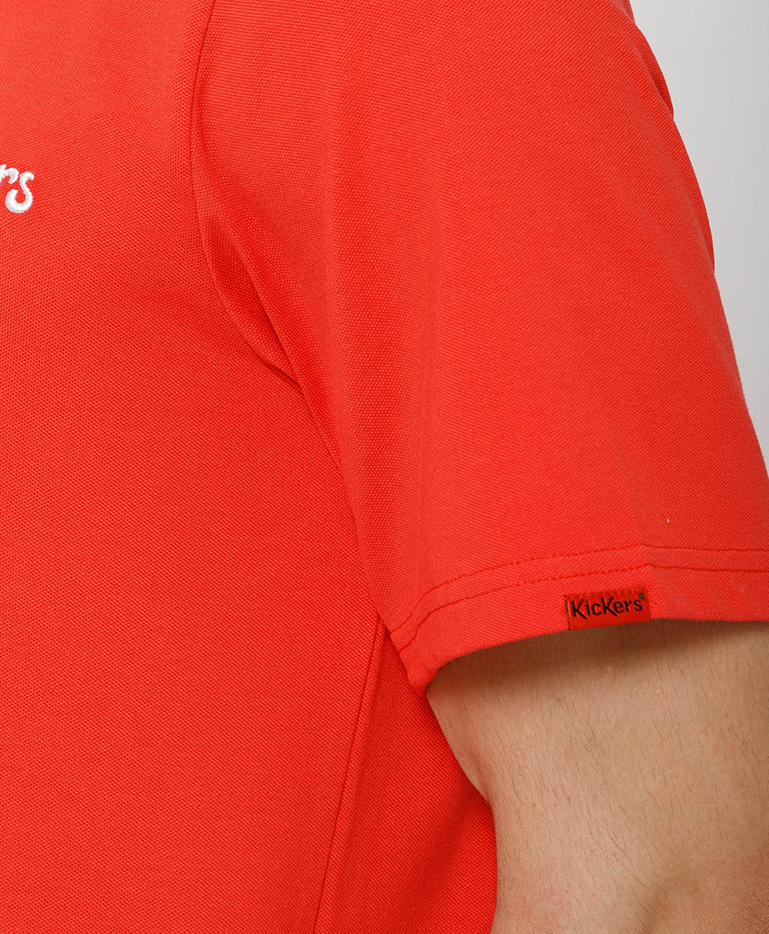 Kickers Men Red Polo T-Shirt