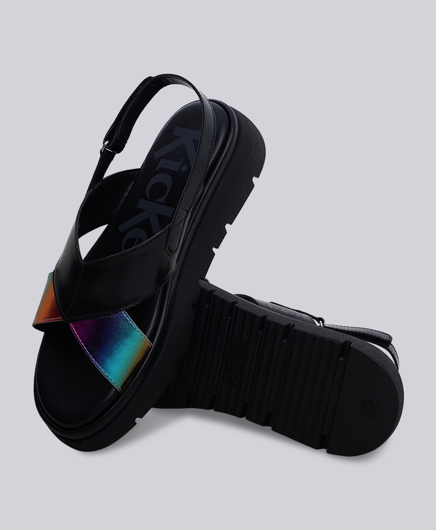KICK MET BLACK/RAINBOW Women Sandal