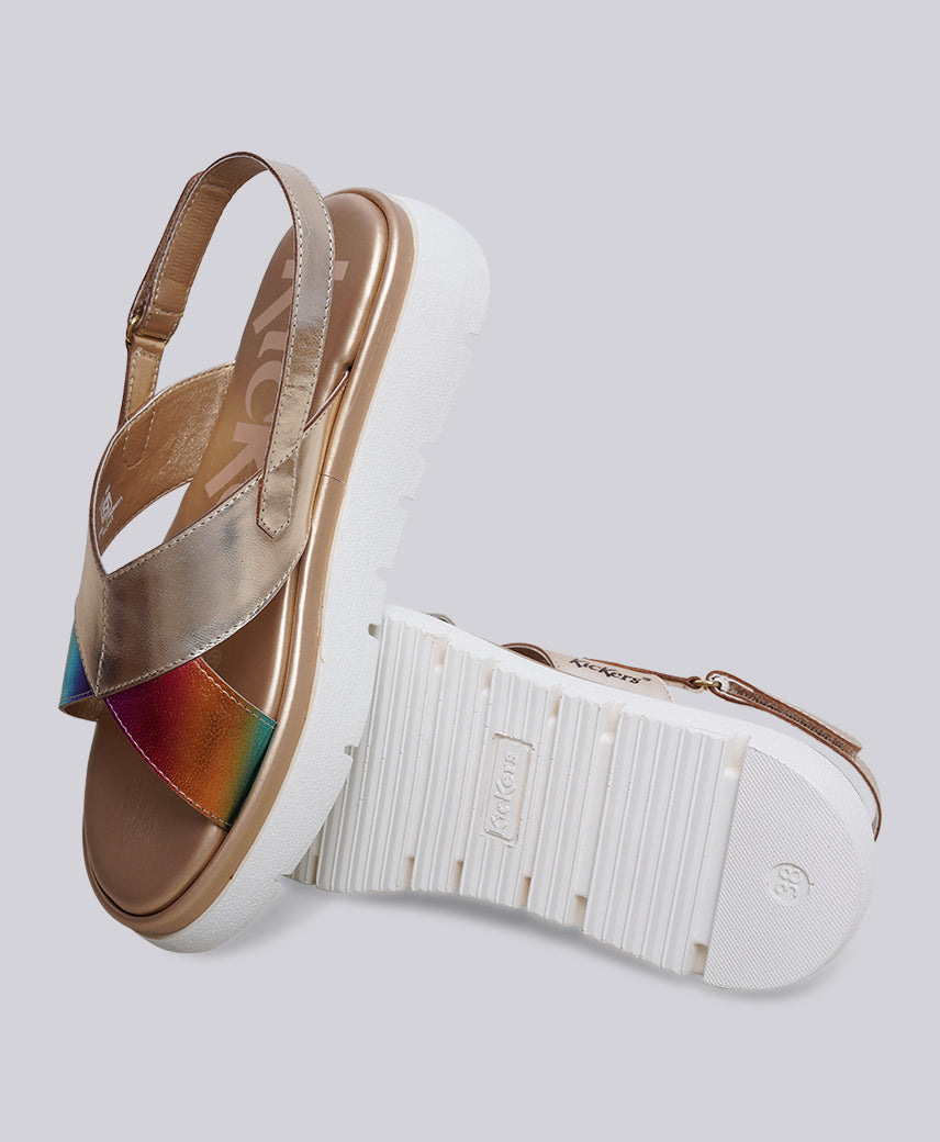 KICK MET CHAMPAGNE GOLD Women Sandal