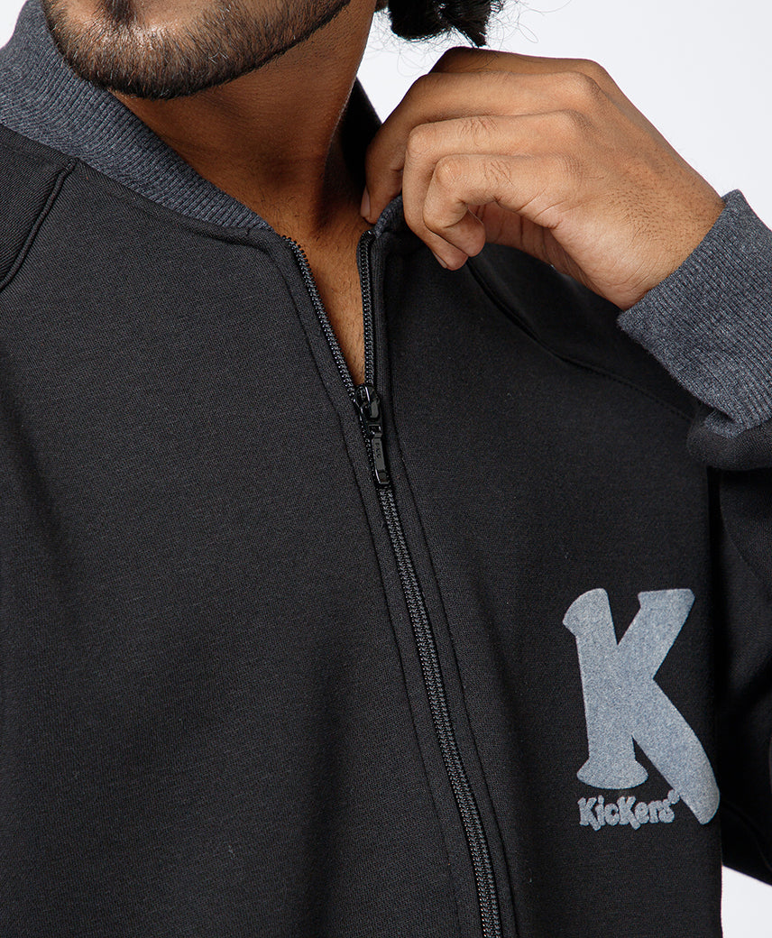 Kickers Men Red-Black Full Sleeve Sweatshirt