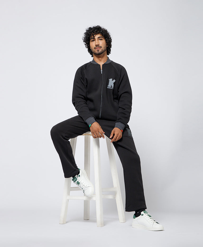 Kickers Men Red-Black Full Sleeve Sweatshirt
