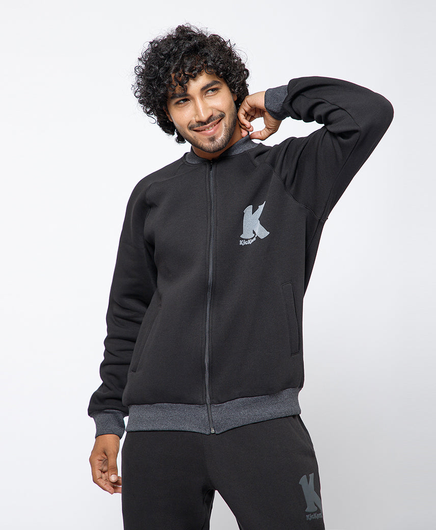 Kickers Men Red-Black Full Sleeve Sweatshirt