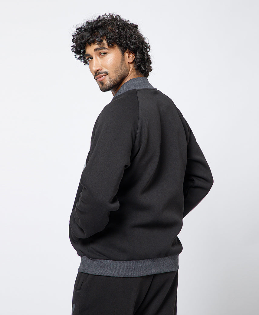 Kickers Men Red-Black Full Sleeve Sweatshirt
