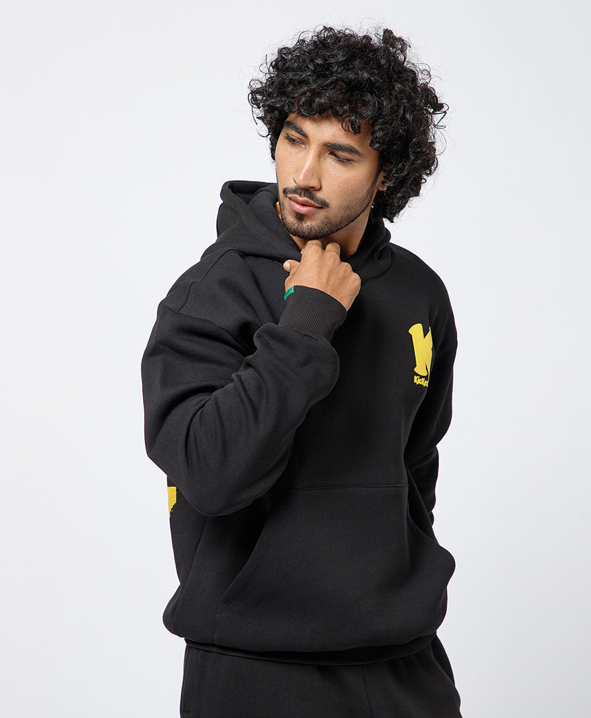 Kickers Men Black Hoddy Sweatshirt