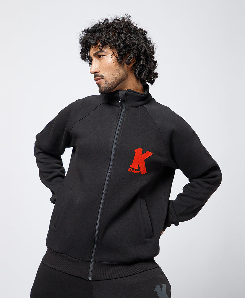 Kickers Men Black Full Sleeve Sweatshirt