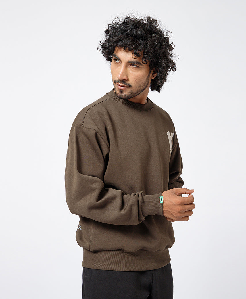 Kickers Men Brown  graphic printed Sweatshirt