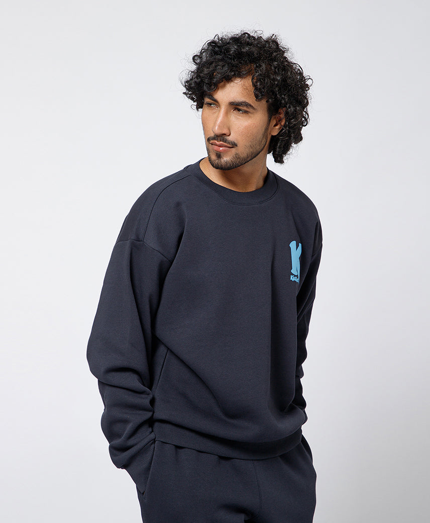 Kickers Men Navy Full Sleeve Sweatshirt