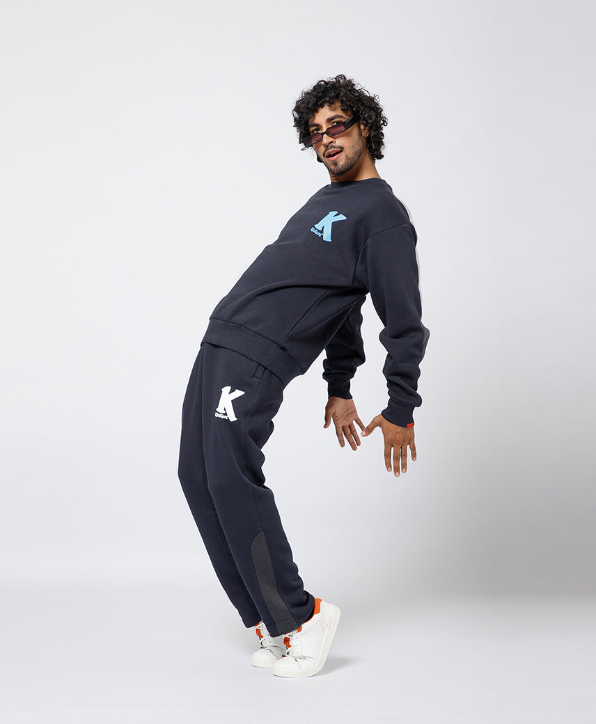 Kickers Men Navy Full Sleeve Sweatshirt