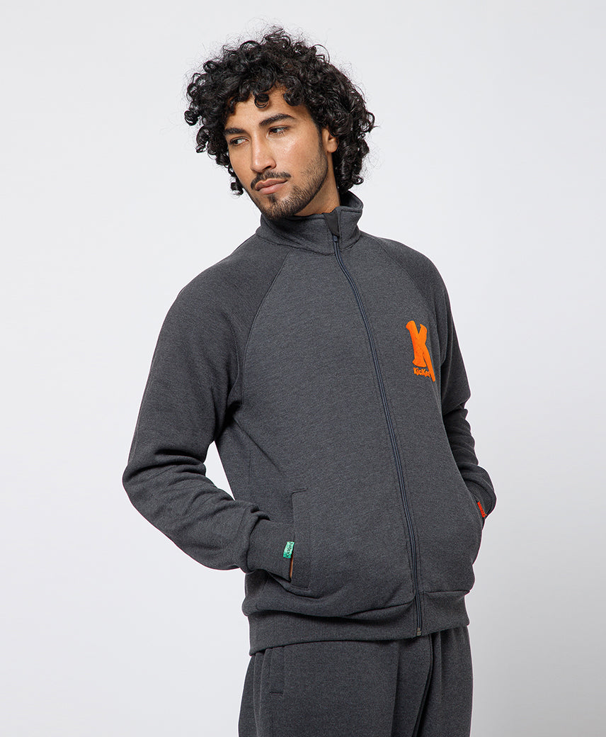 Kickers Men Dark Grey Full Sleeve Sweatshirt