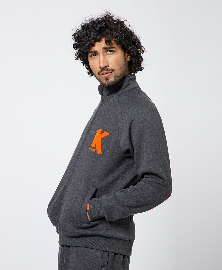 Kickers Men Dark Grey Full Sleeve Sweatshirt