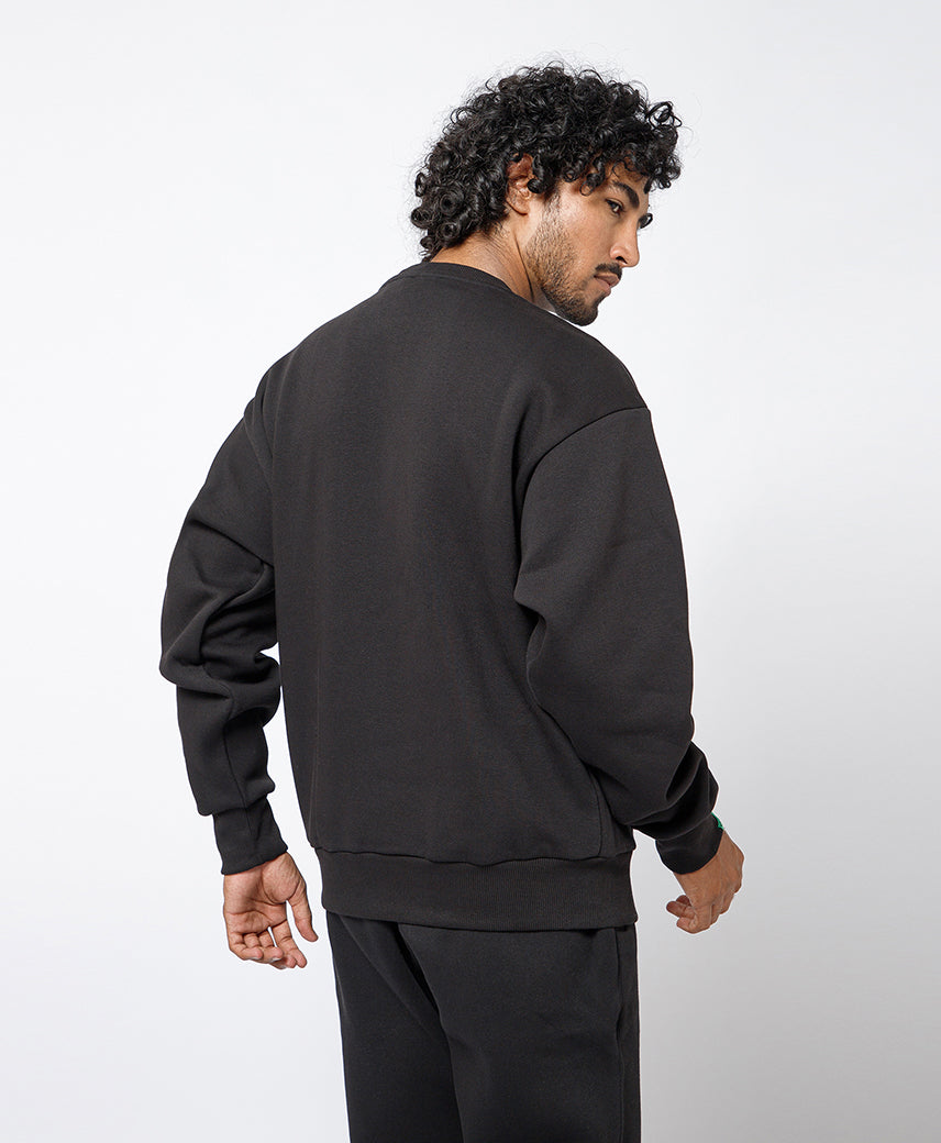Kickers Men Black Full Sleeve Sweatshirt