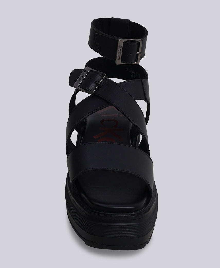 KICK HELLA Black Women Sandal